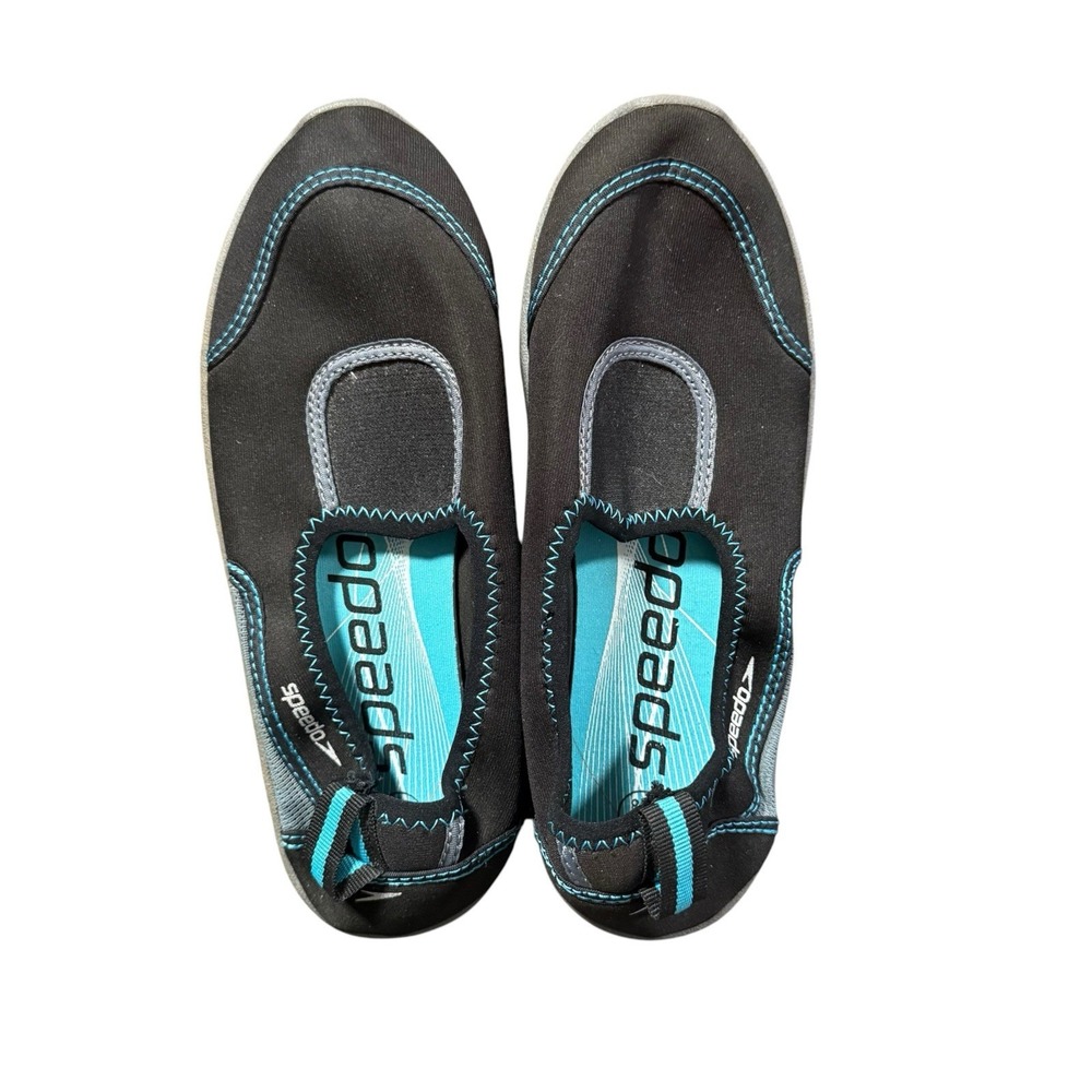 Speedo Women's Water Shoes Size 7/8 Medium Black Teal